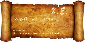 Koppándi Eszter névjegykártya