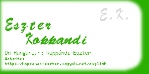 eszter koppandi business card